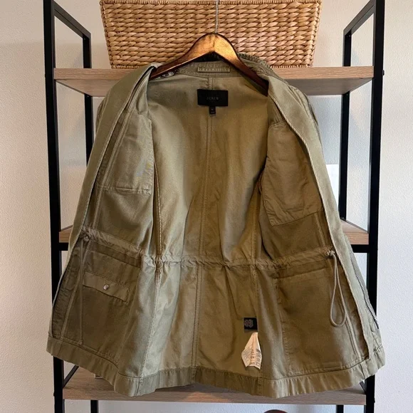 J. Crew Quilted Sleeve Boyfriend Fatigue Field Utility Jacket, XS - Picture 8 of 9